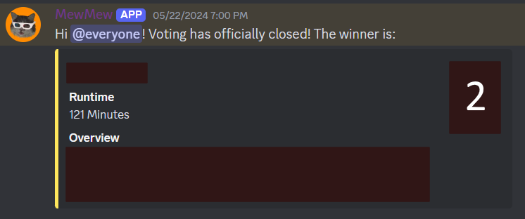 winner announcement